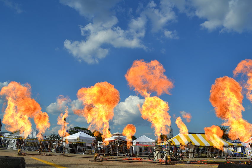 SSF fire at Maker Faire Detroit 2011