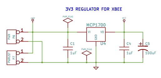 Business card power regulator schematic